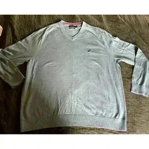 Nautica Men's Big and‎ Tall VNeck Cotton Blend Sweater 3XL
